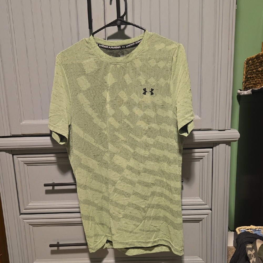 Under Armour Men's Light Green Fitted Short Sleeve Tee